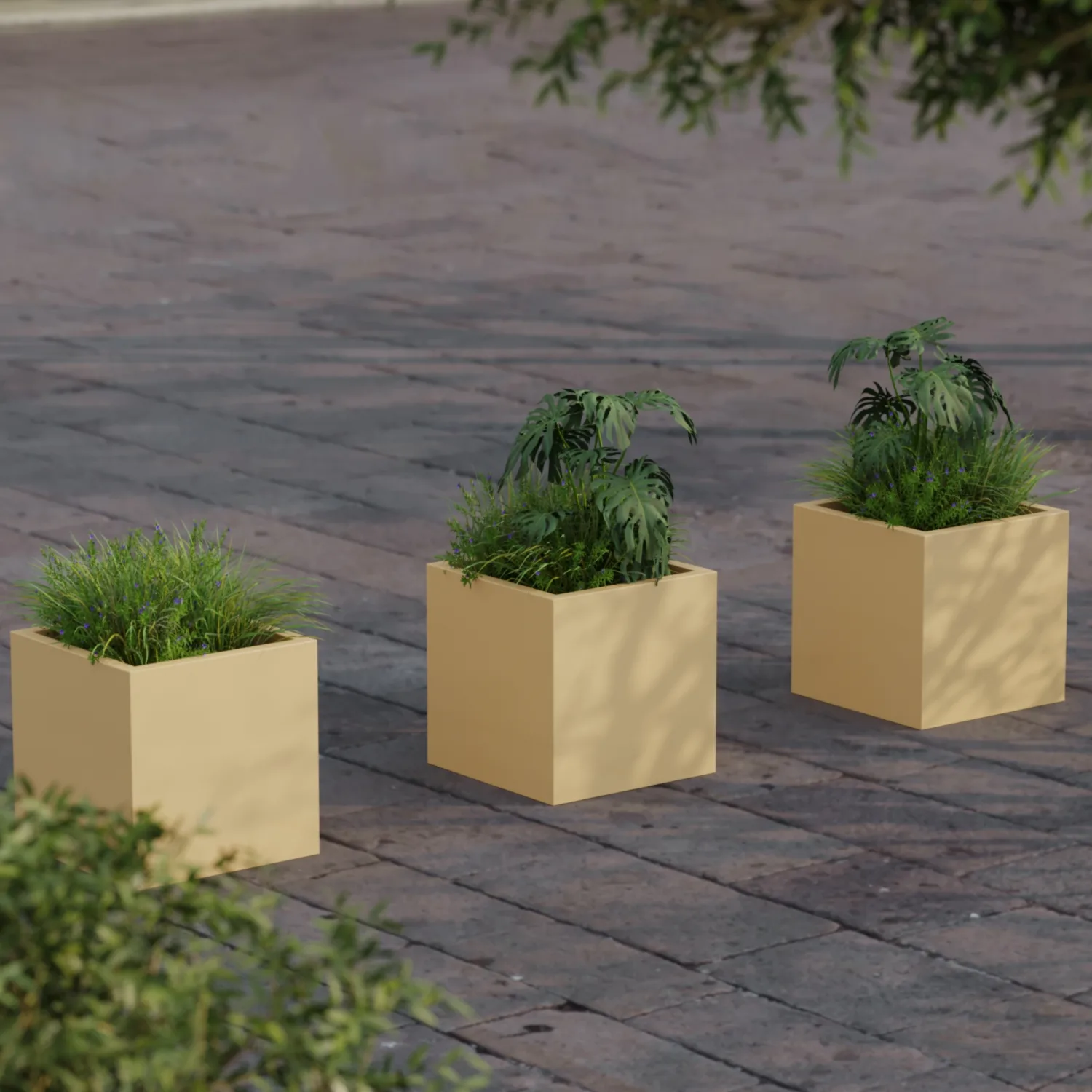 Square Floor Pot for Plants – Composite Yug