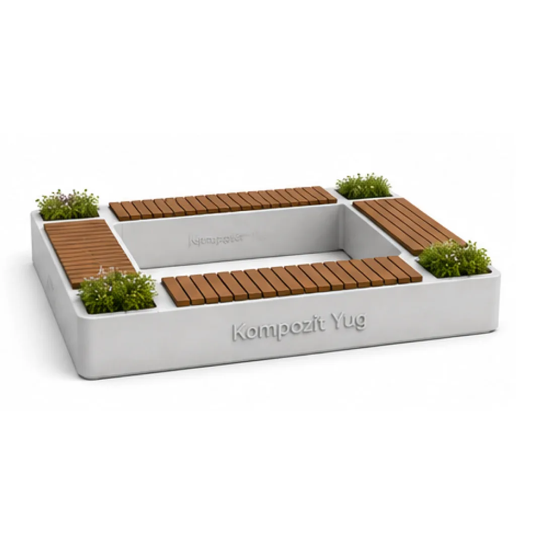 Modular Lounge Area with Planters for Garden
